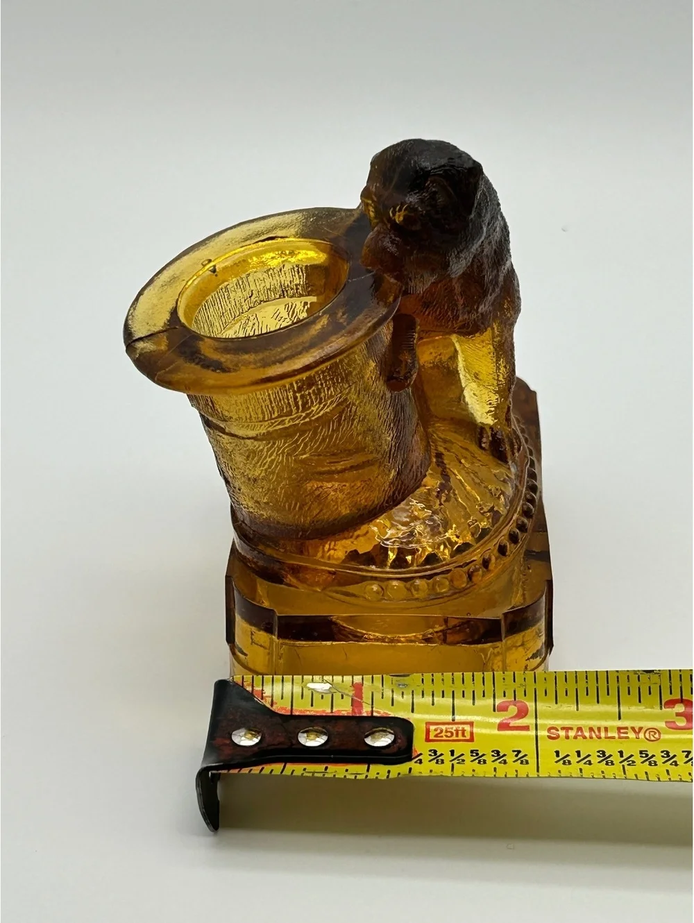 EAPG Belmont Glassworks Dog and Hat Toothpicks Holder- late 19th centurey